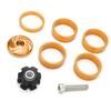 Bike Headset Front Fork Top Cap and Star Nut with Aluminum Screw Set for Fixed Cog 5410T SetGold