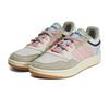 Adidas Neo Hoops 3.0 Leather Non-Slip Durable Low-Top Skate Shoes Women Sneakers Gray Pink Blue HP6901