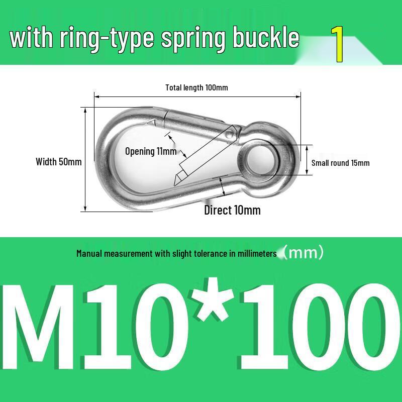 

Outdoor Stainless Steel M10x100 Quick Link Snap Hooks (3-Pack)