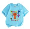 Kids Boys Girls 100% Cotton Crew Neck Short Sleeve T-Shirt, Funny Music Cartoon Sprunki Beats Character Print Casual Soft Tee Tops for Daily Play Wear