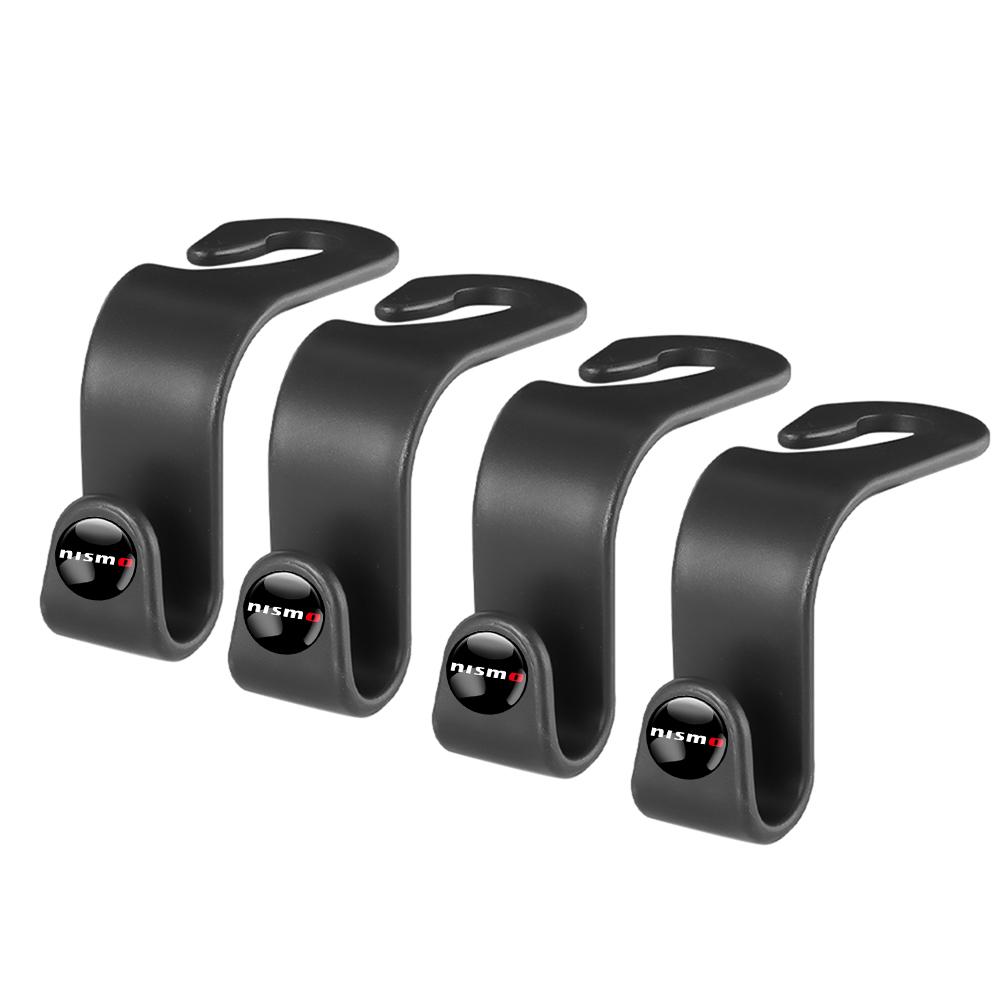 2/4pcs ABS Car Back Seats Hook Trunk Storage Hanger Hook Auto Interior Accessories Center Cover For Nissan Qashqai J10 J11 Trail