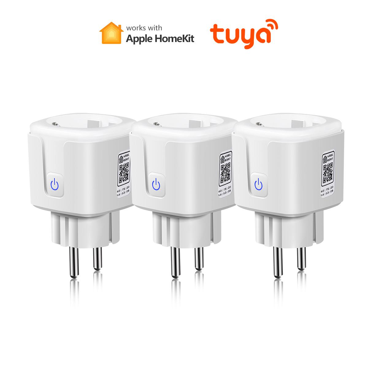 

Сертифікований MFI Homekit Tuya Smart Life WIFI Plug Розетка Перемикач 16A Таймінг Дистанційне керування Розумний дім Для Alexa Google Assistant