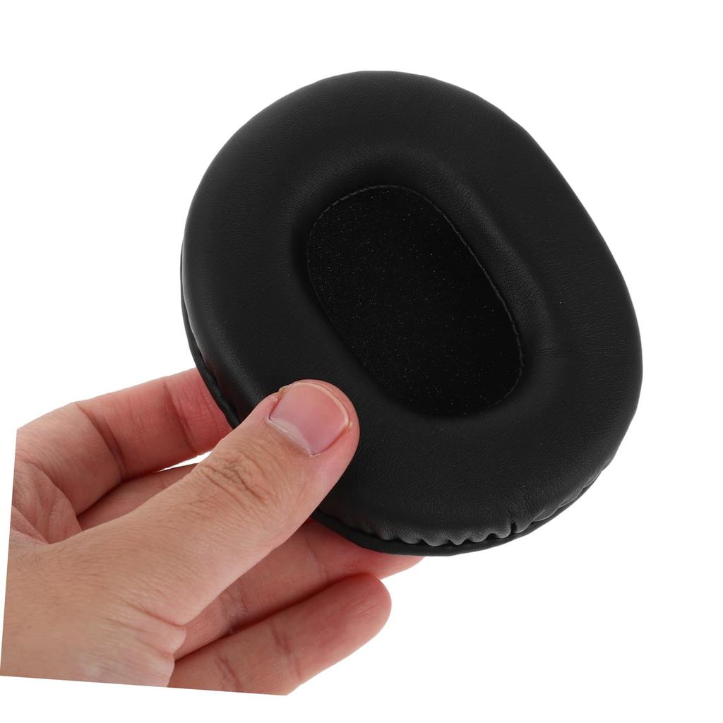 Ipetboom Headphone Ear Ear Oval Foam Noise for 100x80mm Pads, Cushions, 2-Pack, Covers, Reduction, Headsets, Office/Gaming, Black,