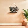 Wooden Coffee Cup Hanging Sign Good Mood Starts with Coffee Tea Door Plaque Kitchen Cafe Coffee Corner Wall Hanging Decoration Ornament