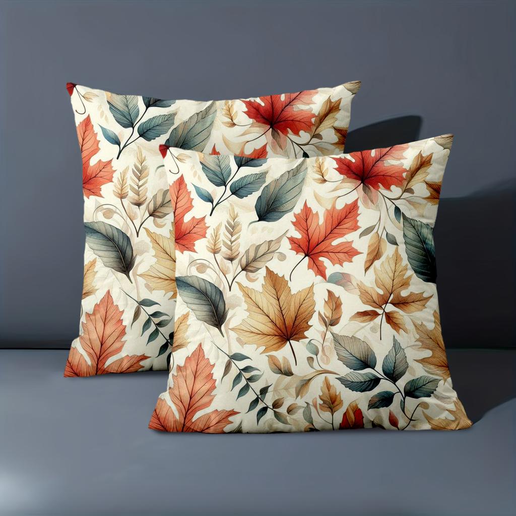 1 Pieces Autumn Leaf Pattern Decorative Throw Pillow Covers Polyester pillowcase, sofa decorative cushion cov Headboard Pillow
