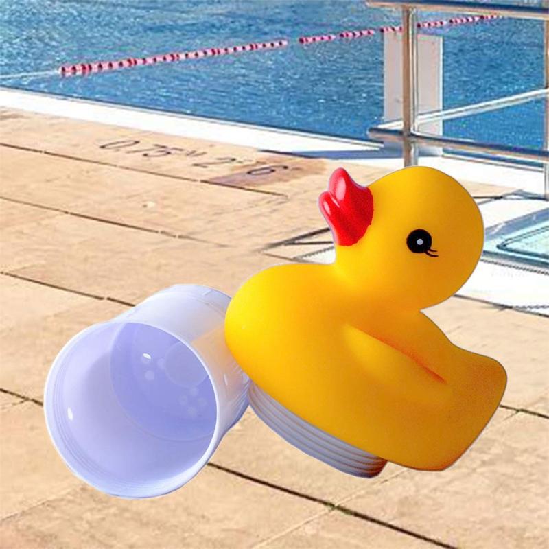Cartoon Duck Floating Pool Dispenser Thermometer Kit Portable Pools Cleaning for Indoor Outdoor Garden Pools Cleaning