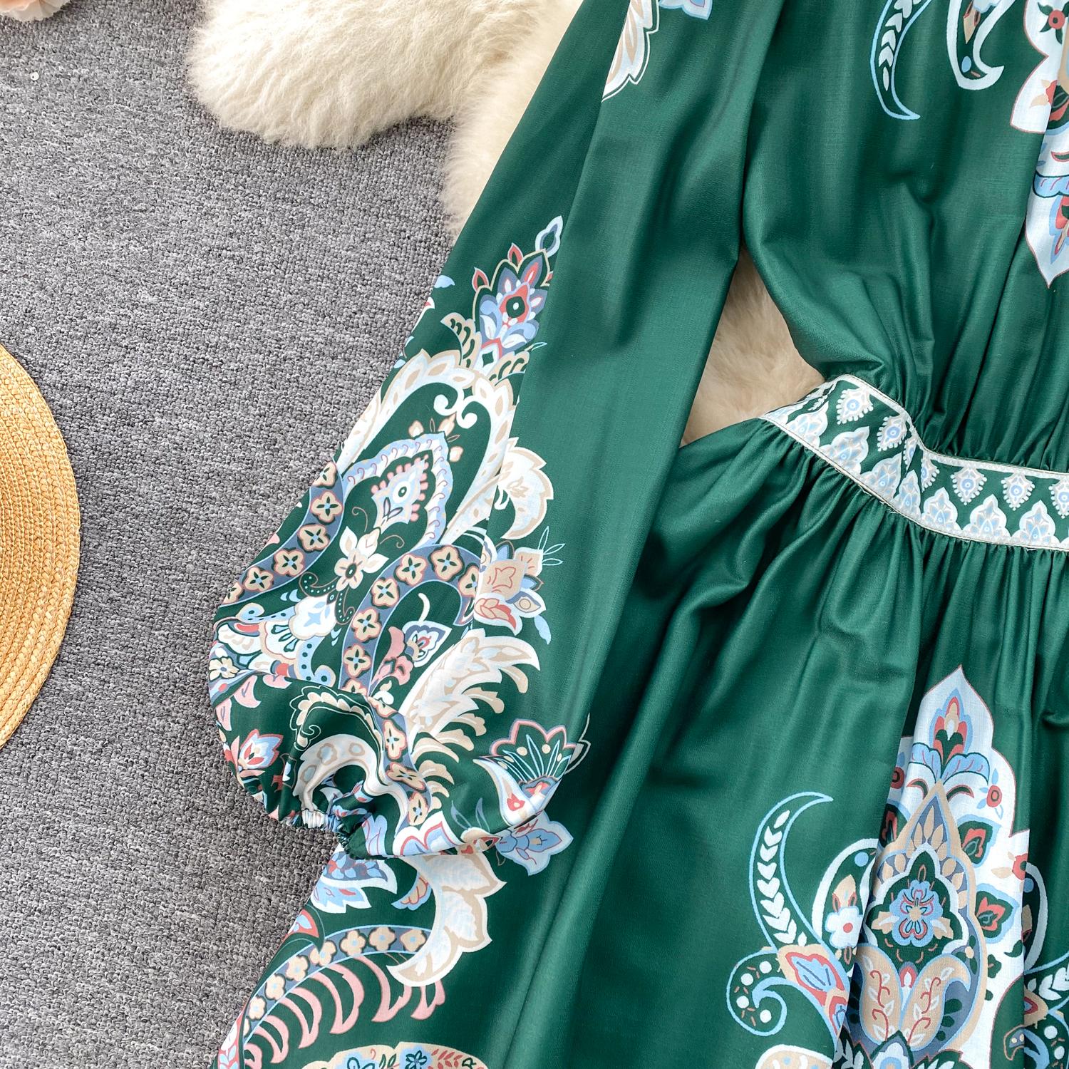 Весеннее вечернее платье с французским принтом для женщин — фото 3