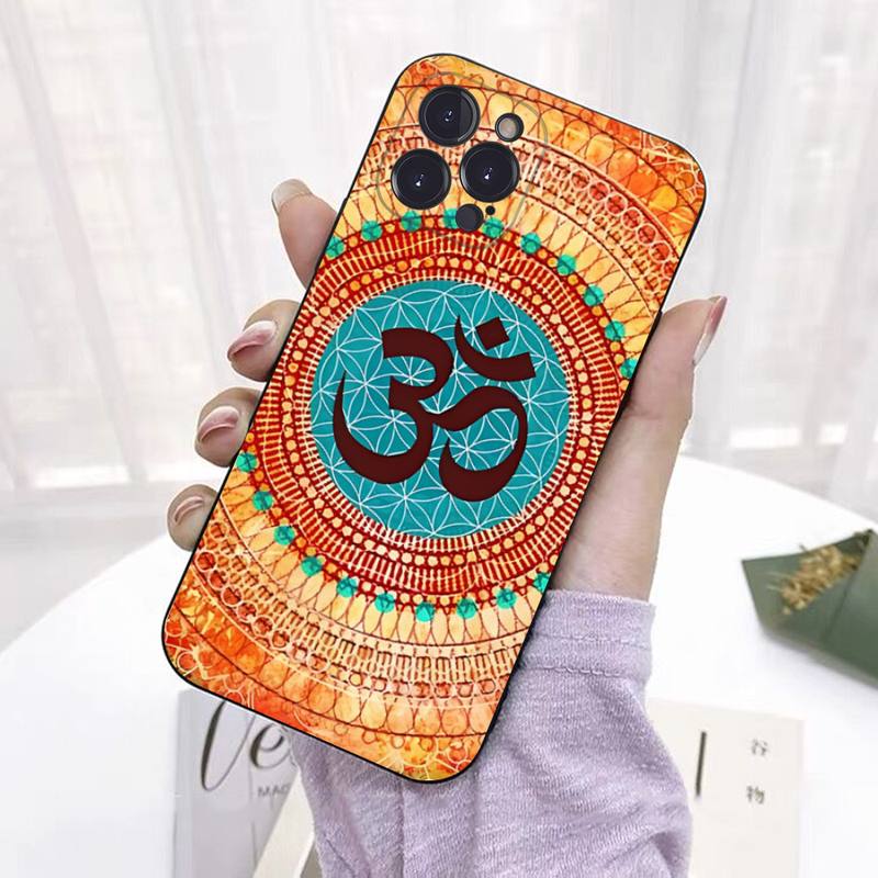 Husa de telefon Aum Om Yoga din silicon moale pentru iPhone 14 13 12 11 Pro Mini XS MAX 8 7 6 Plus X 2020 XR Shell