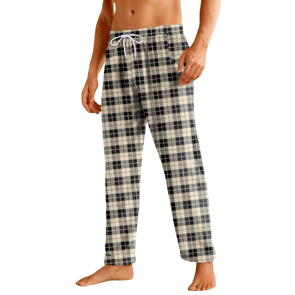Men's Home Soft Pajama Pants Drawstring With Pockets Casual Sports Pants