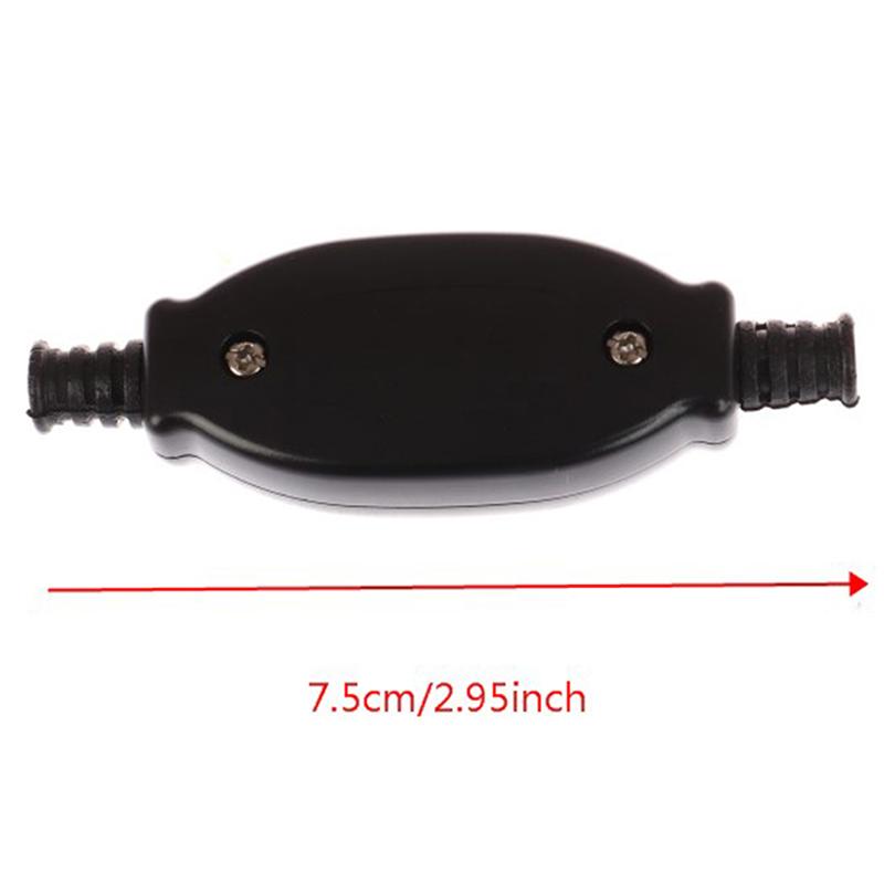 3A 250V Waterproof In Line Switch Cord Switch Round Wire Silver Contact Double Cut Switch Dust Switch