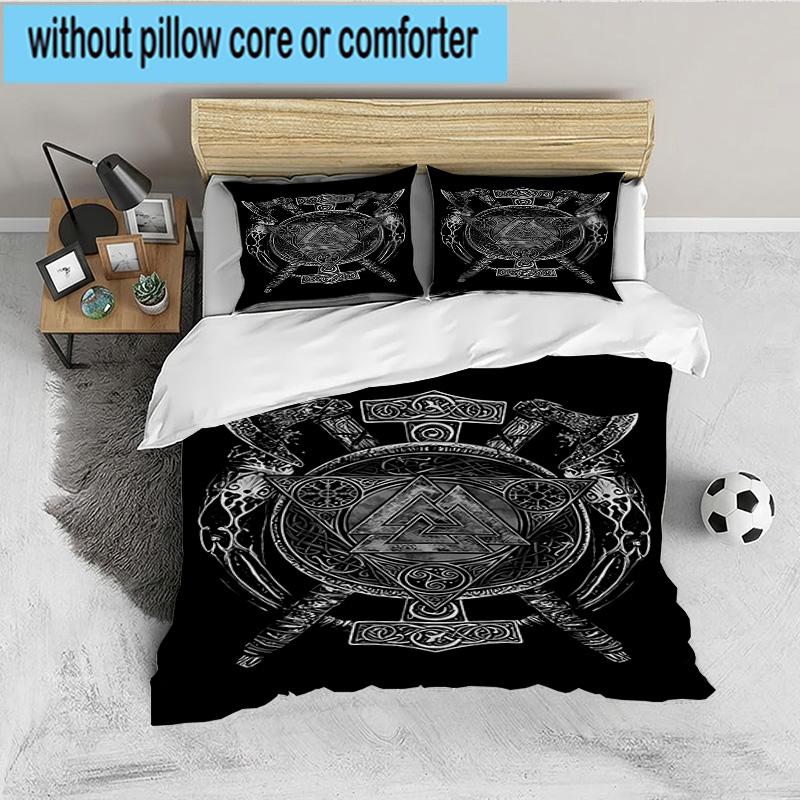 Viking Ship At Sea 3PCS Bedding set,Ideal for 1pc Duvet Cover And 2pcs Pillowcases Perfect for Fan gift,Ideal for Bedroom, Dormitory