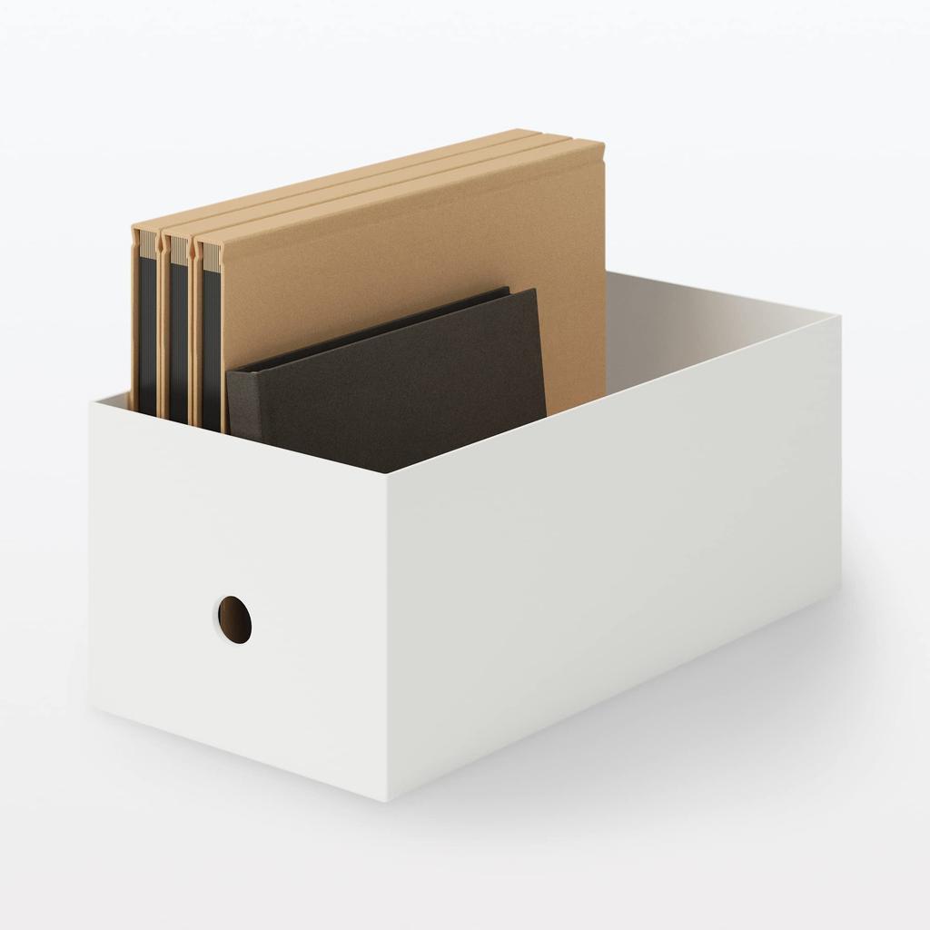 MUJI Recycled Polypropylene File Standard White 15cm W x 32cm D x 12cm 83904395 Box, Type, Wide, 1/2", Gray, Approx. H,