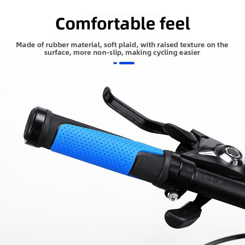 Bicycle Rubber Handlebar Grips With Locking Dual Sides Antislip For Mountain Bike Riding