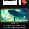 AI art painting Mouse Pad RGB Gaming Mousepad Big LED Pad PC Desk Mat Luminous Mouse Pad Large Keyboard Mats Table Rug With