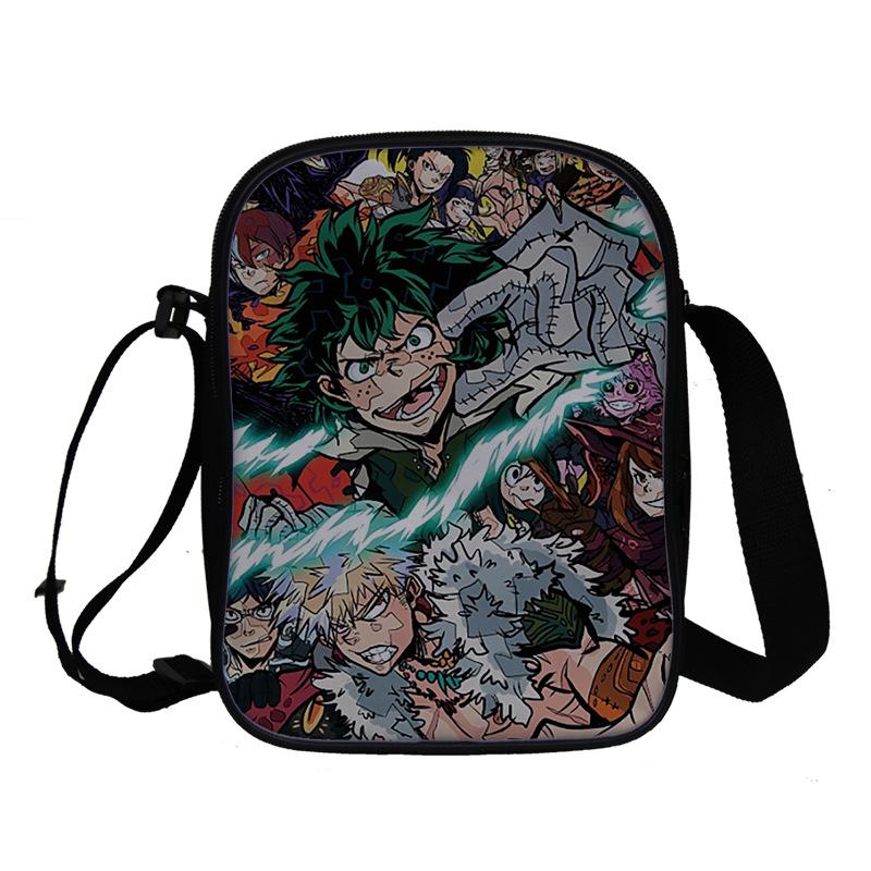 My Hero Academy Pattern Customized Student School Bag Full Color Backpack Double Shoulder Bag Travel Bag