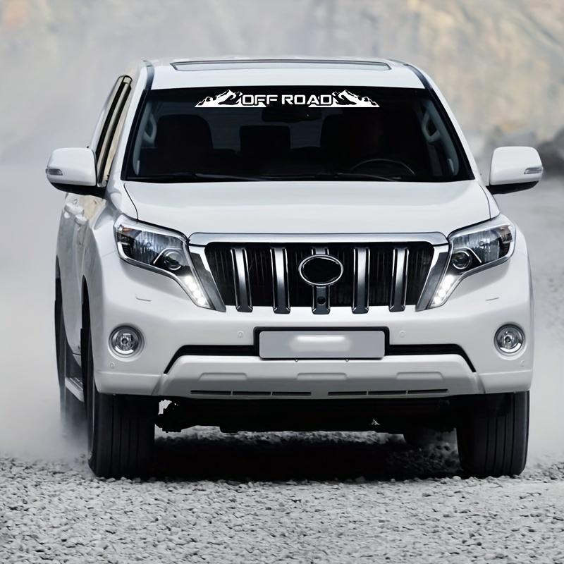 Water-Repellent Off-Road 4X4 Sunscreen Front And Rear Windshield Car Decals Off Road Windscreen Banner Decal Window Sticker