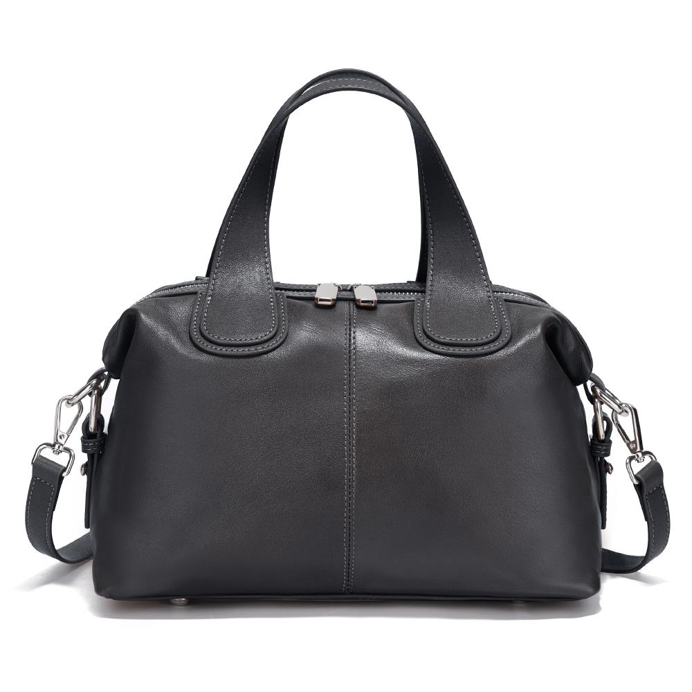 Geantă de damă cu mâner superior din piele naturală Zency Boston Bag