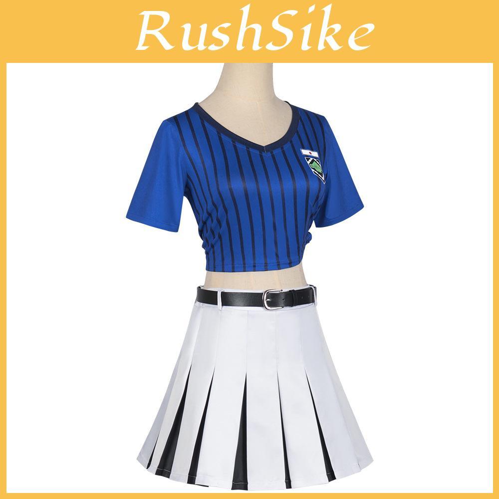 Blue Prison Cosplay Costume With Sweet And Cute Skirt Dress For Women