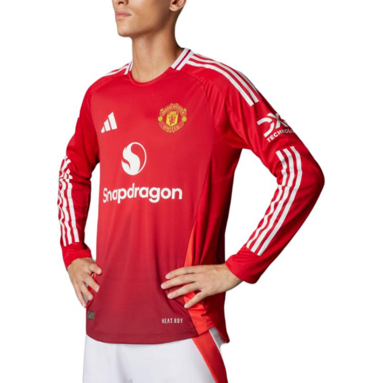 adidas Free Shipping With AdiClub Manchester United 24/25 Long Sleeve Home Authentic Jersey IT1988