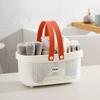 Portable Handle Bath Basket Plastic Mesh Basket Bathroom Shower Wash Bath Large Capacity Storage Basket Toilet Cleaning Supplies