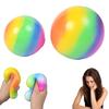 Regenbogen Stressball Knetspielzeug Langsam aufsteigend Stressabbau Bunter Mehlball Heim-Büro Schreibtischspielzeug Dekompression