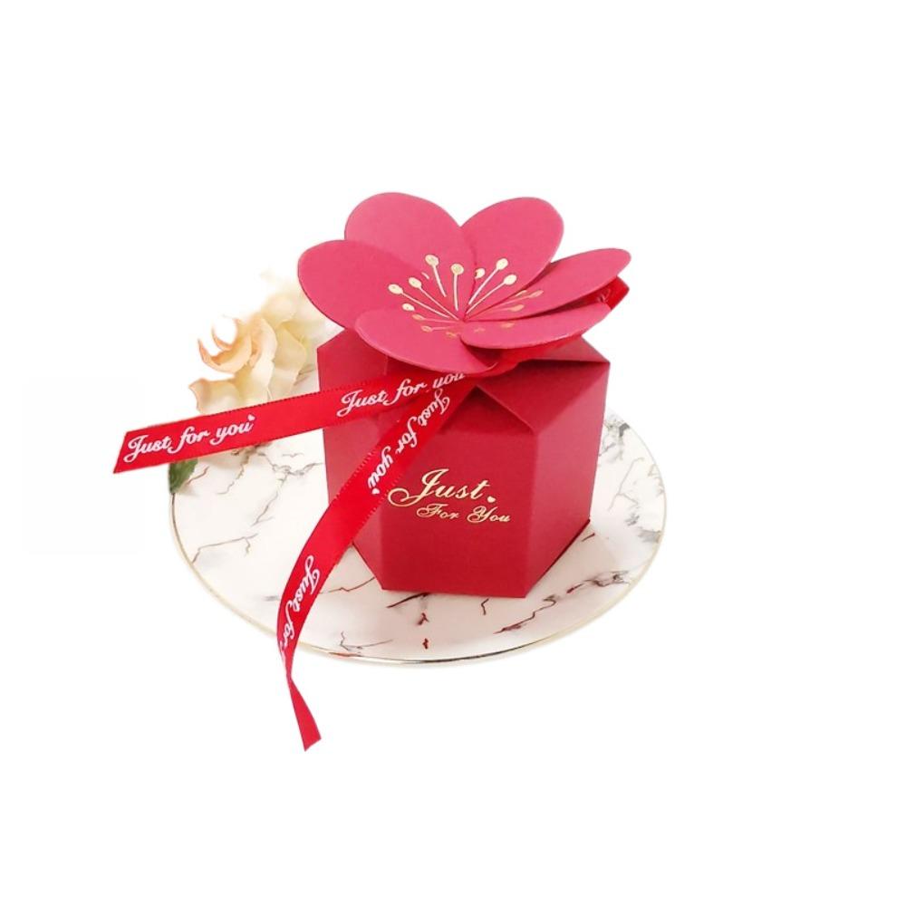 10PCS Creative Chocolate Candy Boxes Hexagonal Gift Packaging Boxes Wedding Favor Box  Baby Shower