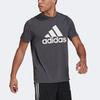 T Shirts Men's Gray Crew Neck Moderate Straight Fit GT3113
