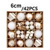 42PCS 6CM Premium Painted Christmas Ball Set 2025 New Year Santa Home Decorations Christmas Tree DIY Decorative Ornaments