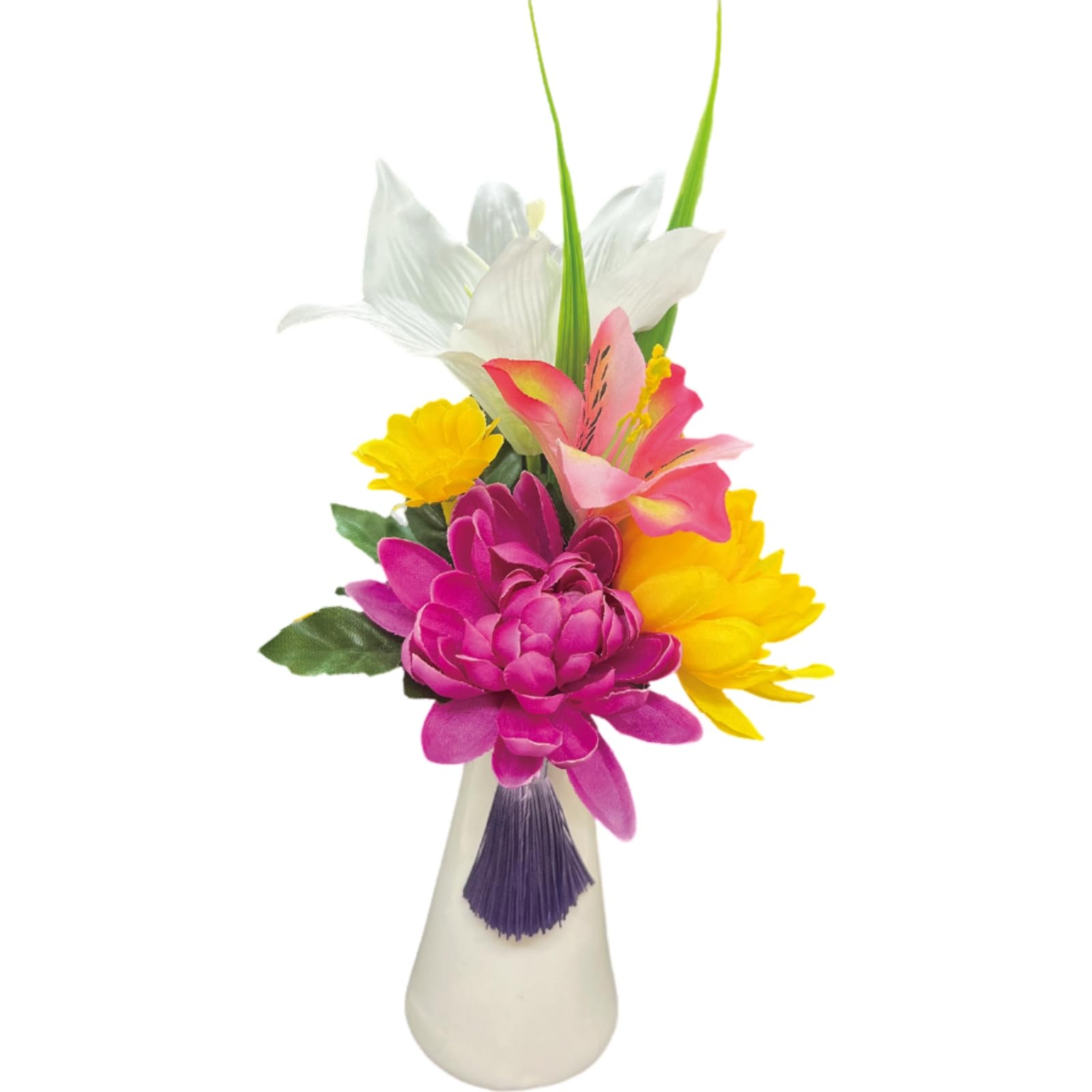 

Q-FLA Flower Arrangement in a Vase, Pink, for Sympathy, Buddhist Flowers, 807817