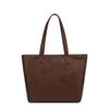 Casual shoulder bag women's new original work and class commuting soft leather bag large capacity simple tote big bag