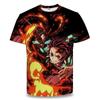 Summer Hot Demon Slayer Tanjiro Sun & Water Breathing 3D Print Quick Dry T-shirt Casual Sport Tops