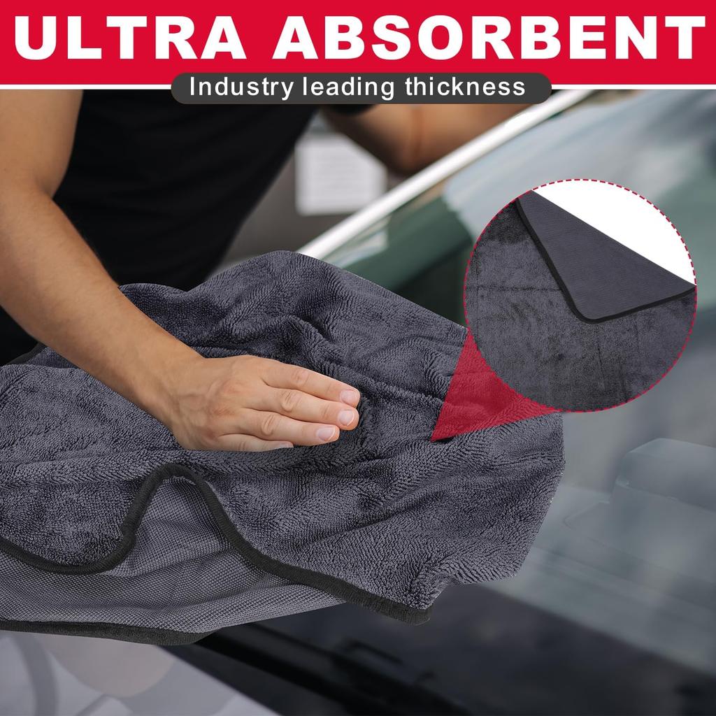 Microfiber Cleaning Cloth, 36"x 24" Extra Large Microfiber Towels, Ultra Absorbent Car Washing Towels, Reble Lint Free Streak Free Cleaning Rags for