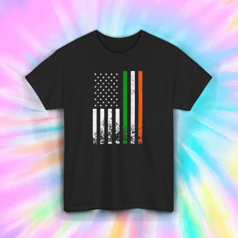 

USA Irish Flag T-Shirt | American Irish Pride | Patriotic Heritage Tee S-5XL 4XL