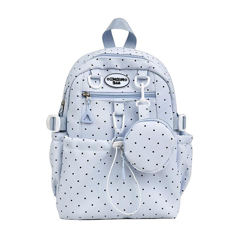 Schoolbag Korean version small fresh polka dot schoolbag female junior high school high school student college student casual backpack