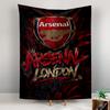 Tapestry Arsenal London FC Cannon Crest Graffiti Red Blood Leaves Wall Art for Gunners Fan Cave Bedroom Decor