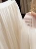 European Style High-Waisted Pleated Mesh A-Line Skirt – Women's Spring/Summer 2026