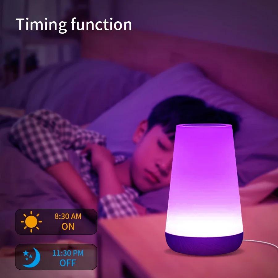 Xiaomi TUYA WiFi Night Light LED Smart Touch Bedside Lamp USB Charging Table Lamp Dimming Night Lamp Room Decor Lamp  Alexa Google Home