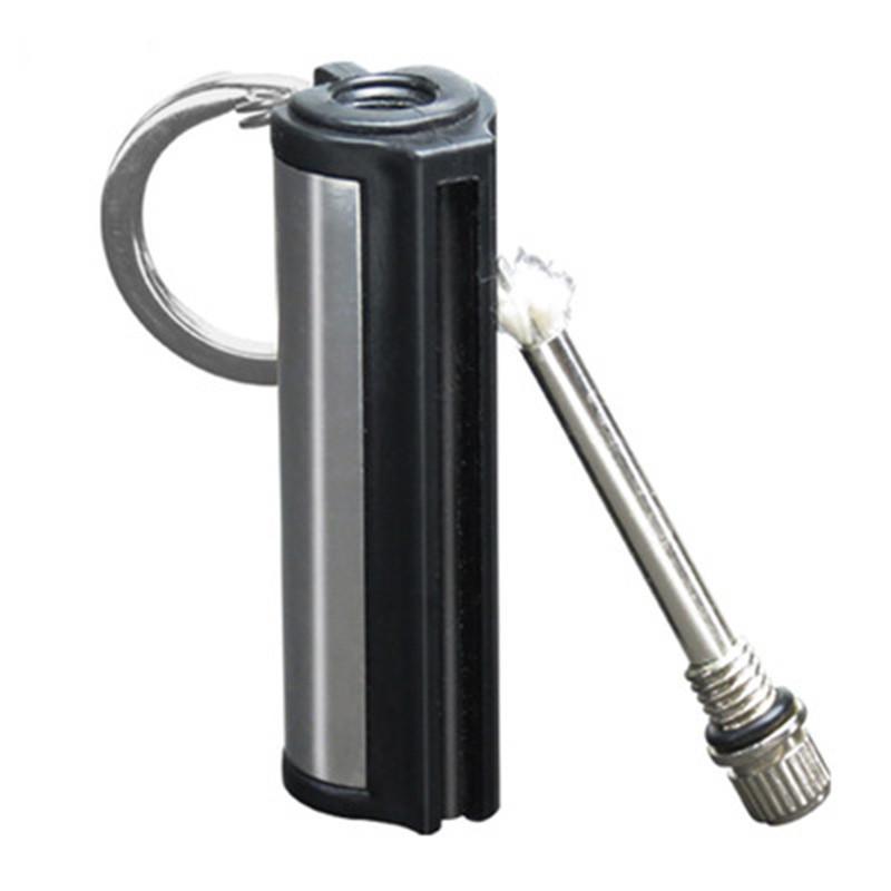 Outdoor Portable Lighter Bottle Keychain With Containing Cotton Core