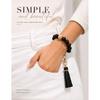 BAOSIWA Silicone Beaded Bracelet Keychain Wristlet Key Ring Bangle Chains for Women with Leather Tassel