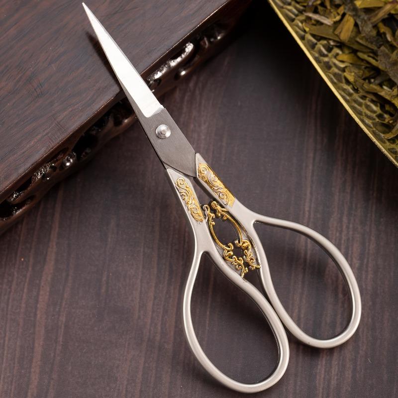 1PC Vintage-Inspired 4.3" Stainless Steel Scissors - Sharp Embroidery for Crafts Art Projects & Diy Fabric Cutting Scissors