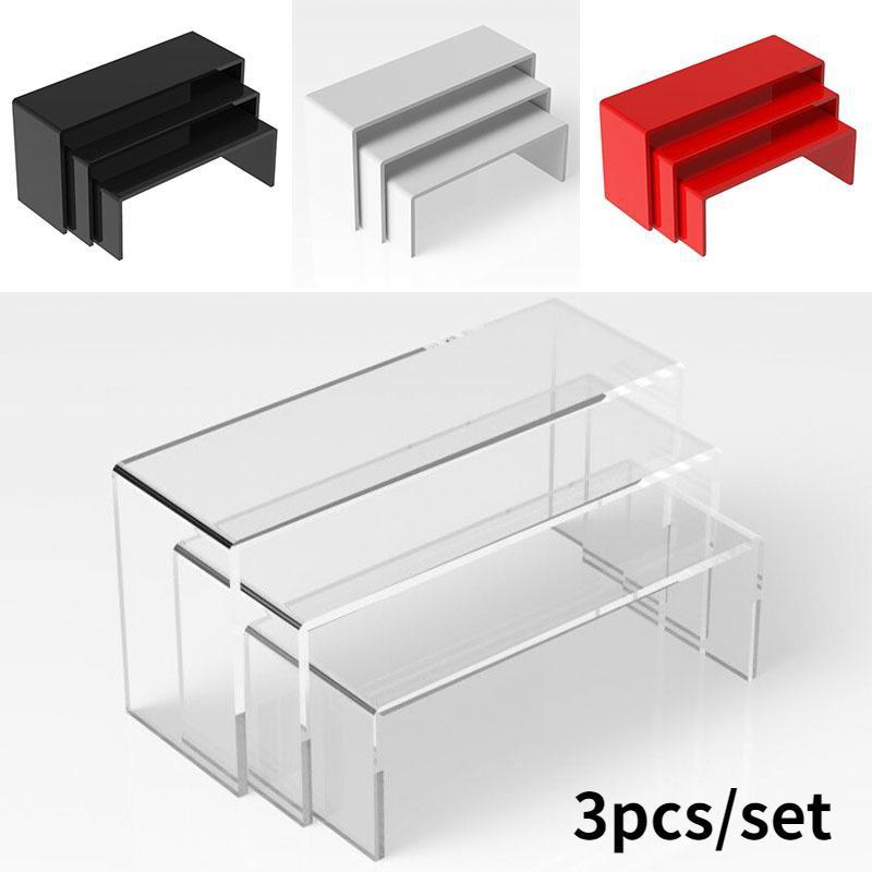 

3 шт. / Комплект акриловый дисплей подставка ювелирные изделия витрина стеллаж для хранения фигуры коллекция домашнего декора кошелек парфюмерный дисплей