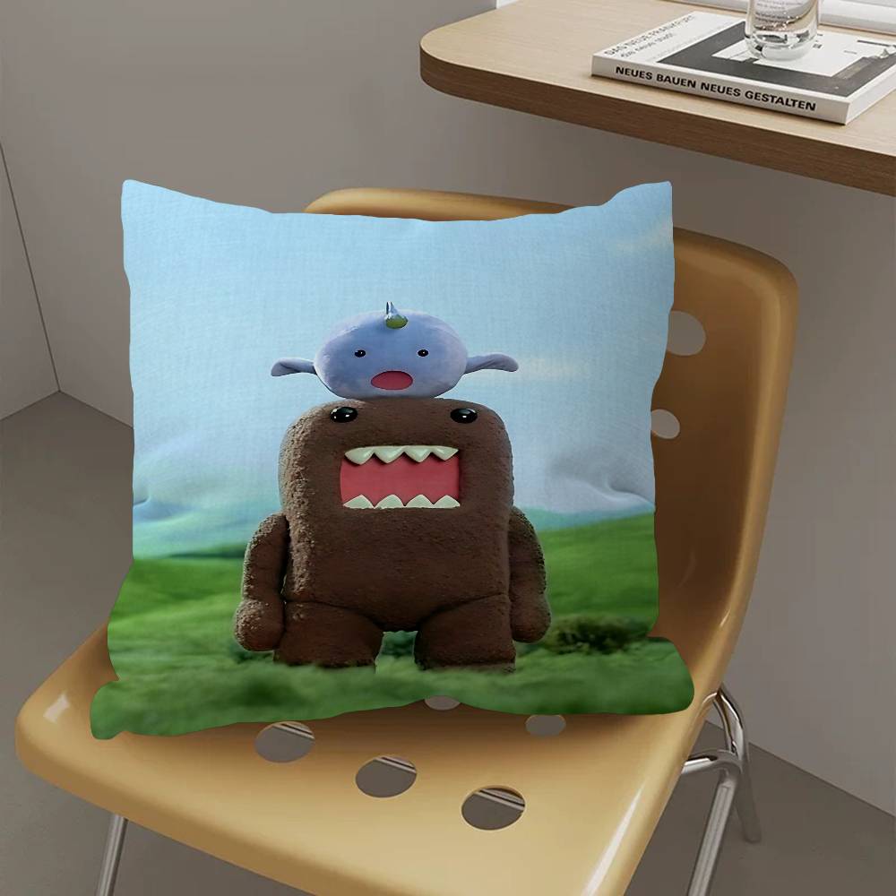Cute Domo-Kun Pillow Cover Sofa Cushion Cover Home Room Decoration Children Gift
