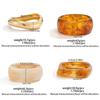 SHIXIN Trendy Chunky Resin Acrylic Wide Bangle Bracelet for Women Vintage Irregular Metal Stackable Cuff Bracelet Party Jewelry