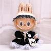 38cm Labubu Plush Doll Casual Outfit Set with Hat (Clothes Only)