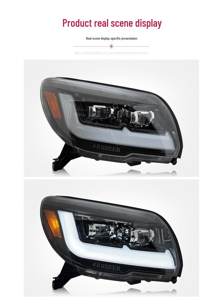 LED Daytime Running Light Projector Headlights for 2006-2013 Toyota 4Runner
