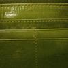Used Matelasse Zip Around Wallet (12166) with Wrinkled L-shaped Zipper (5M1183 7940) Logo Metal Light Green Women's