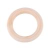 50 Stück Holz Handgefertigt DIY Holz Holzringe Unfertige Oberfläche Rund Unfertige Holzringe 50MM Holzkreise DIY Bastelbedarf
