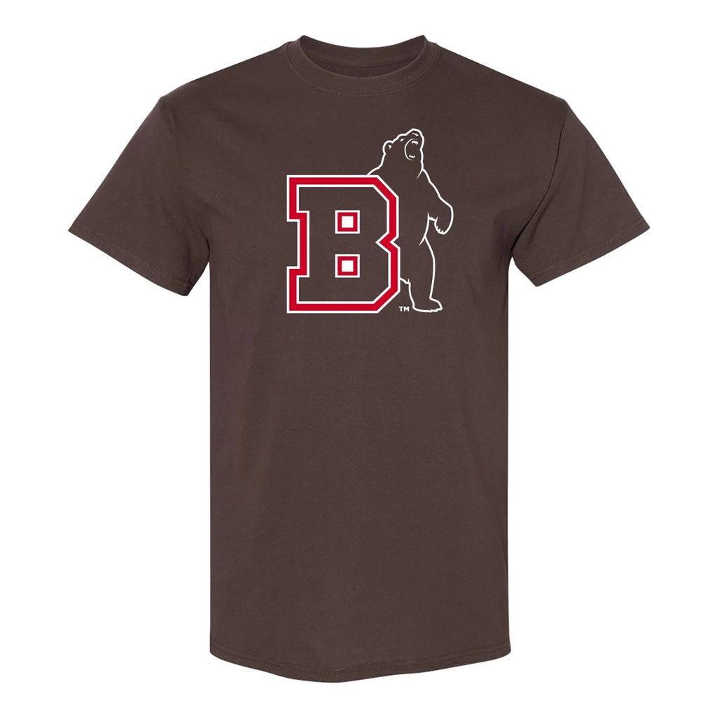 Brown University Bears Primary Logo T-Shirt - Dark Chocolate