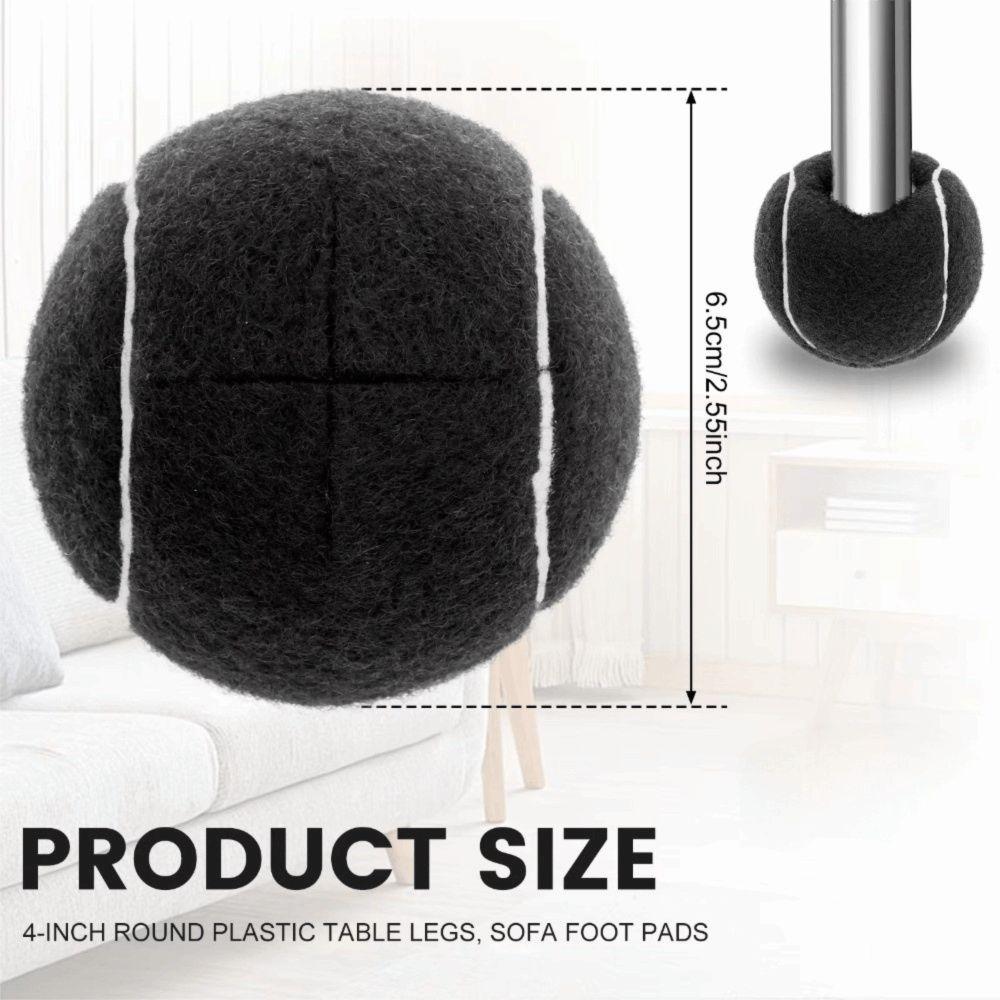 4 Stück Tennisform Stuhl Tischbeinabdeckungen Anti-Lärm Schutzhülle Möbelbeinabdeckung Verschleißfest Esszimmer Tisch Socken