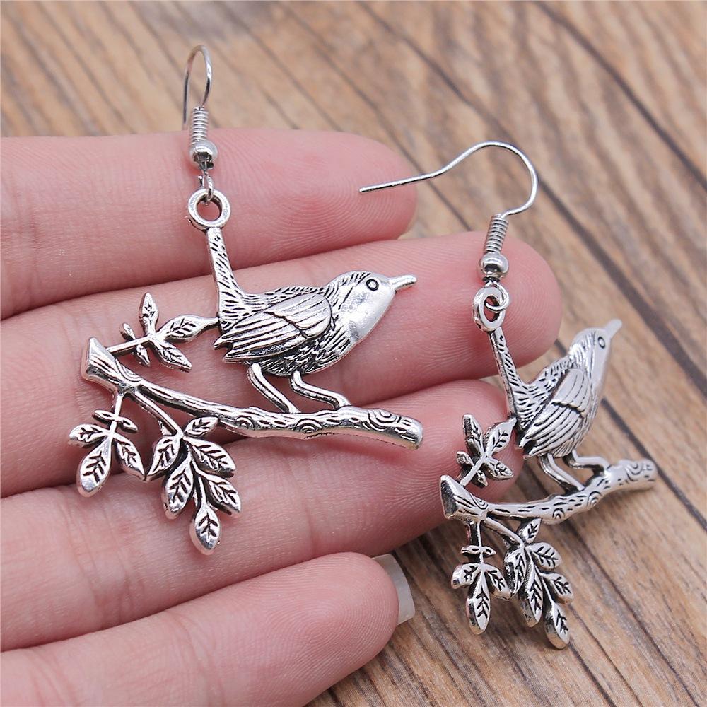 53 Styles Bird Earrings For Women Vintage Owl Dove Peacock Phoenix Swallow Feather Hummingbird Flamingo Parrot Earrings